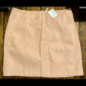 Free People Modern Femme Vegan Leather Skirt